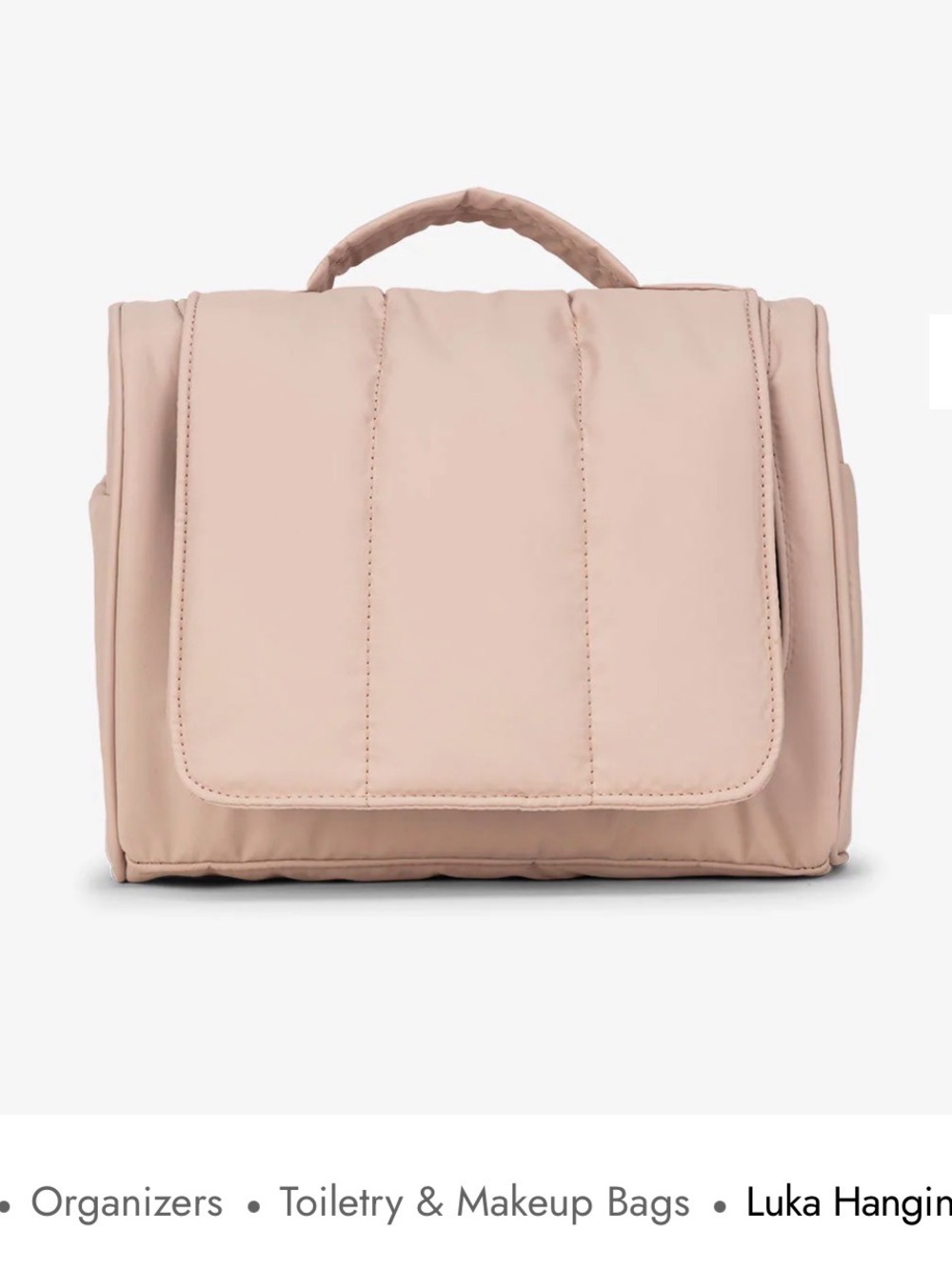 Calpak Luka Rose Quartz Hanging Toiletry Case